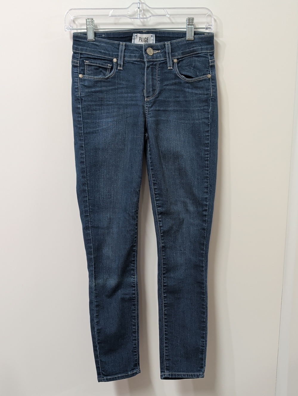 PAIGE Verdugo Crop Dark Indigo Skinny Jeans Size 25